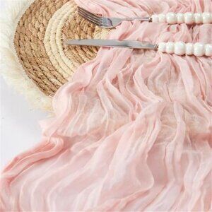 Pink Table Runner 10FT Blush Cheese Cloth Wedding Bridal Baby Shower Decor